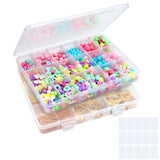 18 Grids Plastic Clear Organizer Box Bead Storage Containers with Adjustable Dividers for Craft Jewelry Fishing Tackles Parts Storage