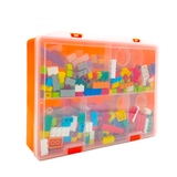 2-layer 23 Large Grids Plastic Organizer Box for LEGO, Crafts Compartment Box with Adjustable Dividers, Jewelry Box Organizer Storage Container with Removable Dividers 