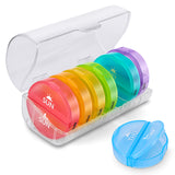 Weekly Pill Organizer 2 Times a Day, Daily AM PM Pill Box with 7 Detachable Pill Case，Portable Vitamin Pill Case，7 Day Pill Container