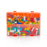 2-layer 23 Large Grids Plastic Organizer Box for LEGO, Crafts Compartment Box with Adjustable Dividers, Jewelry Box Organizer Storage Container with Removable Dividers 