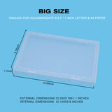 Portable A4 File Box Transparent Plastic Storage Box Document Paper Protector Desk Paper Organizers Case Magazine Organizers