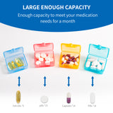 Monthly Pill Organizer,31 Day Pill Box,Daily Pill Case Container with 35 Big Removable Compartments，Perfect for Travelling