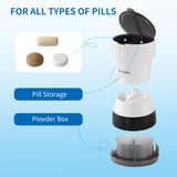 Pill Grinder Pill Crusher Grinder with Pill Box Container ,Multifunction with Small Storage Container for Pets,Kids