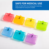 Monthly Pill Organizer,31 Day Pill Box,Daily Pill Case Container with 35 Big Removable Compartments，Perfect for Travelling