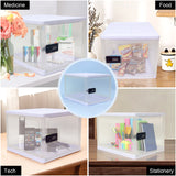 Large Lockable Locker Clear Foldable Storage Box for Food, Tech and Home Safety, Medicine Lock Box for Safe Medication, Lockable Storage Bin, Refrigerator Storage Bins, Tablet Phone Jail Lock Box