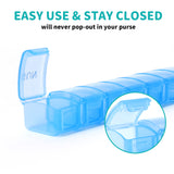 Weekly Pill Organizer, Portable 7 Day Daily Pill Box Case