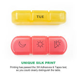 Weekly Pill Organizer 3 Times a Day Compact Pill Box 7 Day Large Compartments Moisture-Proof Pill Case Medication Reminder Portable Travel Pill Dispenser