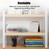 Portable A4 File Box Transparent Plastic Storage Box Document Paper Protector Desk Paper Organizers Case Magazine Organizers