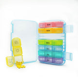 Weekly Pill Organizer 3 Times a Day Compact Pill Box 7 Day Large Compartments Moisture-Proof Pill Case Medication Reminder Portable Travel Pill Dispenser